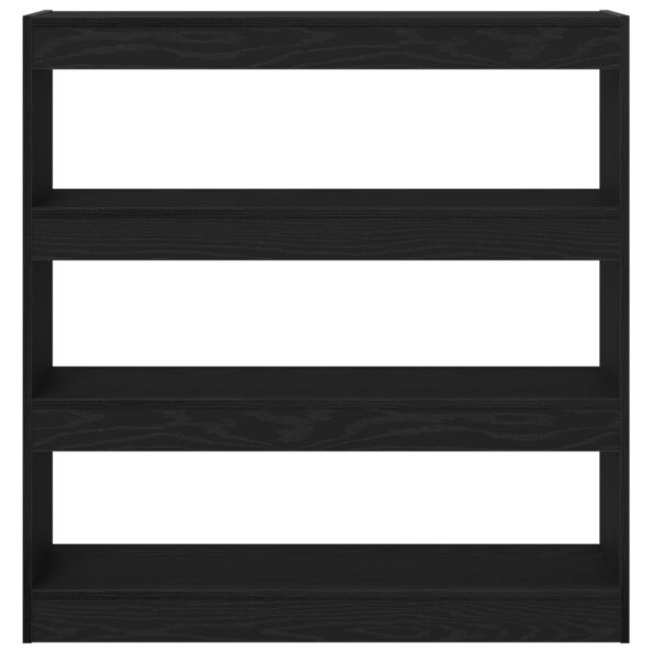 vidaXL Knižnica/Rozdeľovač Čierny dub 100x30x103cm Inžinierske drevo – Obrázok 6