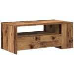 vidaXL Konferenčný stolík so zásuvkou Staré drevo 102 x 55 x 43,5 cm – Obrázok 2