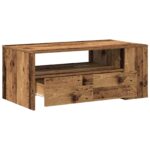 vidaXL Konferenčný stolík so zásuvkou Staré drevo 102 x 55 x 43,5 cm – Obrázok 5