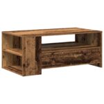 vidaXL Konferenčný stolík so zásuvkou Staré drevo 102 x 55 x 43,5 cm – Obrázok 6