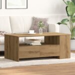 vidaXL Konferenčný stolík - Artizan Dub - 102x55x43.5 cm - Vyrobený z inžinierskeho dreva