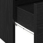 vidaXL Čierny dubový konferenčný stolík 102x55x43,5 cm vyrobený z inžinierskeho dreva – Obrázok 9