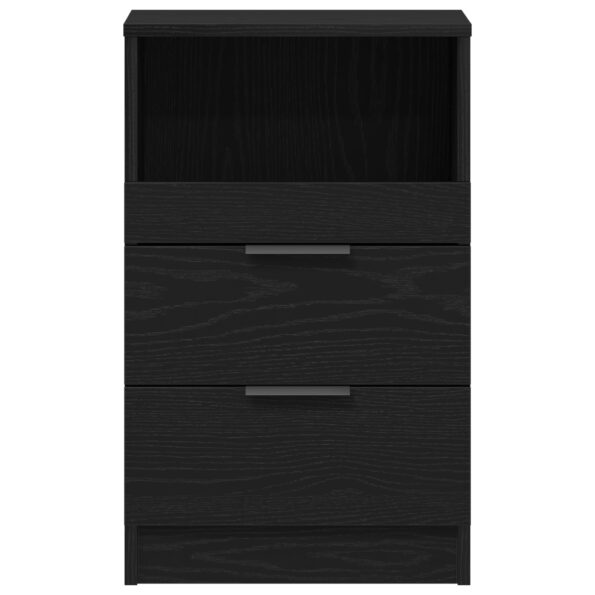 Nočný stolík vidaXL Čierny Dub 40x35x65 cm Z vyrobeného dreva – Obrázok 6