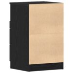 Nočný stolík vidaXL Čierny Dub 40x35x65 cm Z vyrobeného dreva – Obrázok 8