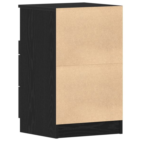 Nočný stolík vidaXL Čierny Dub 40x35x65 cm Z vyrobeného dreva – Obrázok 8