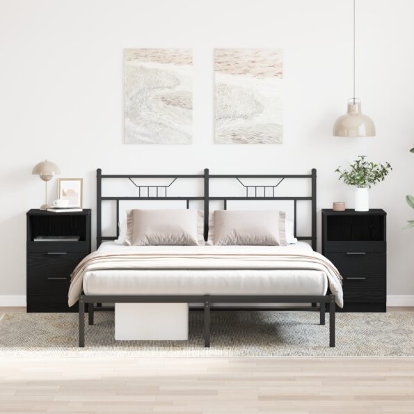 862742_1.jpg vidaXL Nočné stolíky 2 ks Čierne Dub 40x35x65 cm Kompozitné drevo – Obrázok 1