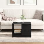 vidaXL Kávový stolík Čierna Dub 50x50x36 cm Kompozitné drevo