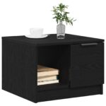 vidaXL Kávový stolík Čierna Dub 50x50x36 cm Kompozitné drevo – Obrázok 3