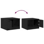 vidaXL Kávový stolík Čierna Dub 50x50x36 cm Kompozitné drevo – Obrázok 9