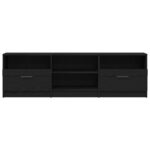 vidaXL TV Skriňa Čierna Dub 150x33,5x45 cm Konštruované Drevo – Obrázok 6