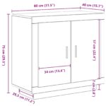 vidaXL Komoda Čierny Dub 80x40x75 cm Kompozitné drevo – Obrázok 11