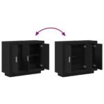 vidaXL Komoda Čierny Dub 92x35x75 cm Zložené Drevá – Obrázok 11