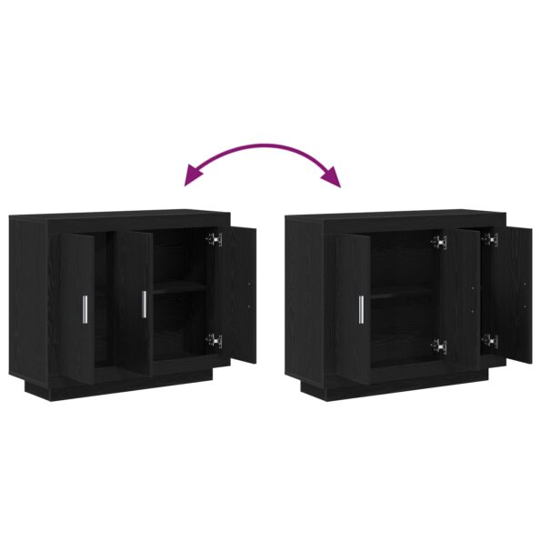 vidaXL Komoda Čierny Dub 92x35x75 cm Zložené Drevá – Obrázok 11