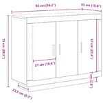 vidaXL Komoda Čierny Dub 92x35x75 cm Zložené Drevá – Obrázok 12