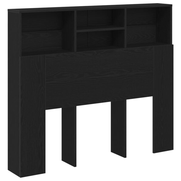 vidaXL Čelo postele Kabinet Čierny Dub 120x19x103,5 cm Kompozitné drevo – Obrázok 2