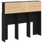 vidaXL Čelo postele Kabinet Čierny Dub 120x19x103,5 cm Kompozitné drevo – Obrázok 5
