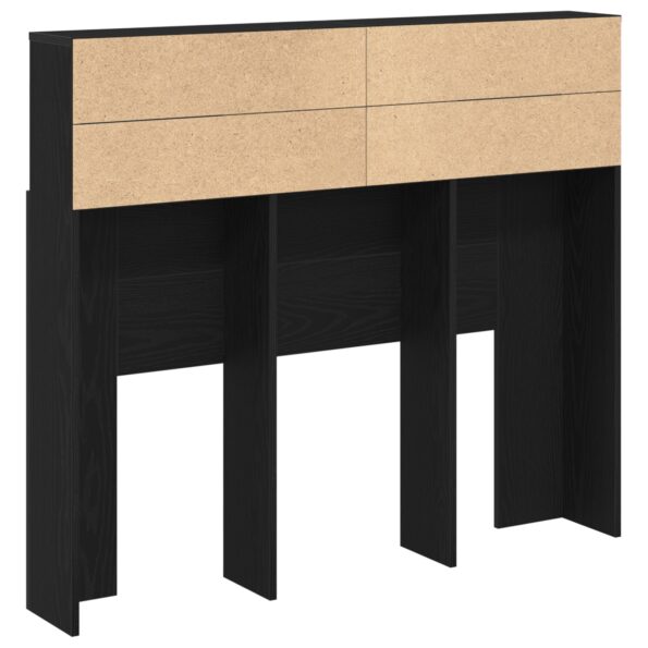 vidaXL Čelo postele Kabinet Čierny Dub 120x19x103,5 cm Kompozitné drevo – Obrázok 5
