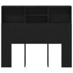 vidaXL Čelo postele Kabinet Čierny Dub 120x19x103,5 cm Kompozitné drevo – Obrázok 6