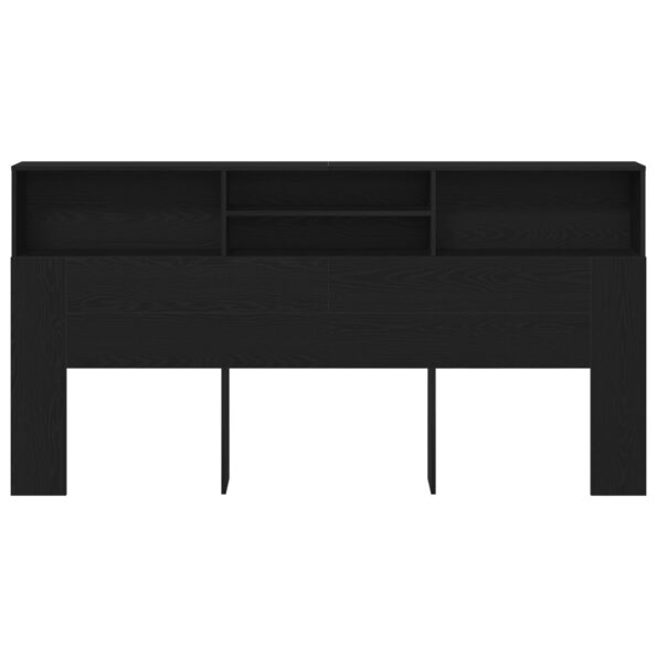 vidaXL Čierny dubový čelový panel s kabinetom, 200x19x103.5 cm – Obrázok 6