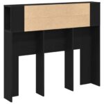 vidaXL Čelo postele skrinka Nástenný Čierny dub 120 x 18.5 x 102.5 cm – Obrázok 5