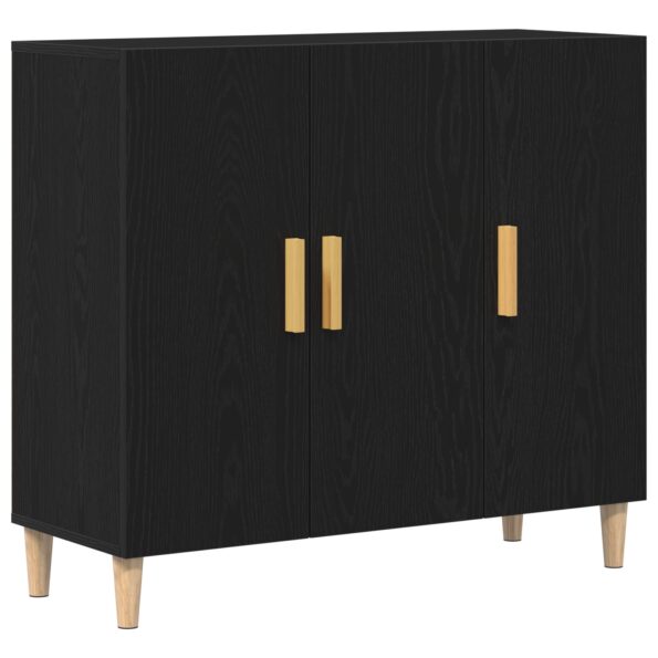 862761_2.jpg vidaXL Komoda Čierny Dub 90x34x80 cm Pevné Drevá – Obrázok 2