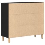 vidaXL Komoda Čierny Dub 90x34x80 cm Pevné Drevá – Obrázok 6