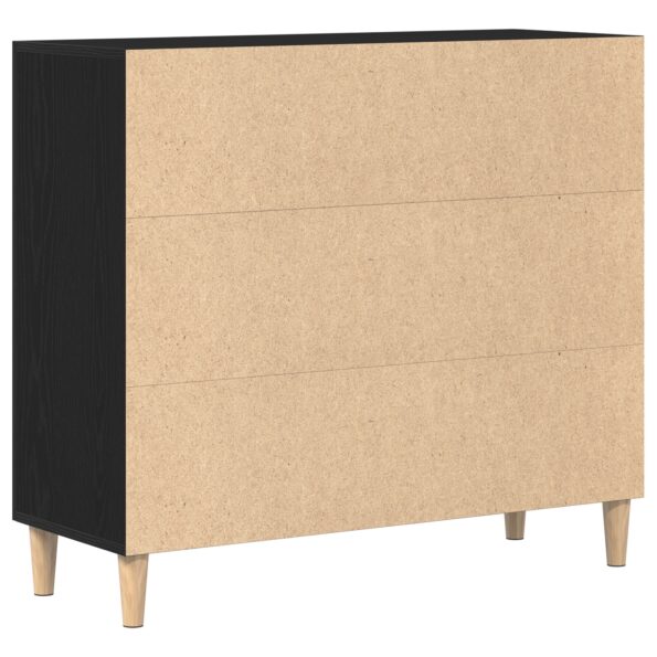 862761_6.jpg vidaXL Komoda Čierny Dub 90x34x80 cm Pevné Drevá – Obrázok 6