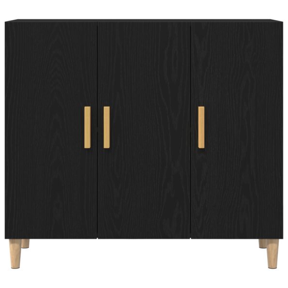 862761_7.jpg vidaXL Komoda Čierny Dub 90x34x80 cm Pevné Drevá – Obrázok 7