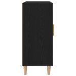 vidaXL Komoda Čierny Dub 90x34x80 cm Pevné Drevá – Obrázok 8