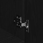 vidaXL Čierny dubový sideboard - 100 x 36 x 60 cm - Vyrobený z technického dreva – Obrázok 10