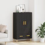 vidaXL Highboard Čierny dub 70 x 31 x 115 cm Kompozitné drevo