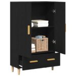 vidaXL Highboard Čierny dub 70 x 31 x 115 cm Kompozitné drevo – Obrázok 3