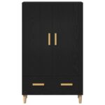 vidaXL Highboard Čierny dub 70 x 31 x 115 cm Kompozitné drevo – Obrázok 7