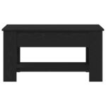 vidaXL Čierny dubový konferenčný stolík - 101x49x52 cm vyrobený z drevotriesky – Obrázok 7