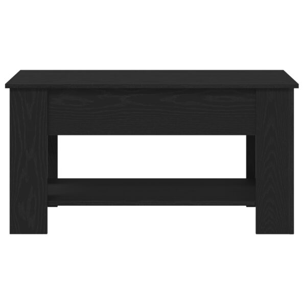 vidaXL Čierny dubový konferenčný stolík - 101x49x52 cm vyrobený z drevotriesky – Obrázok 7