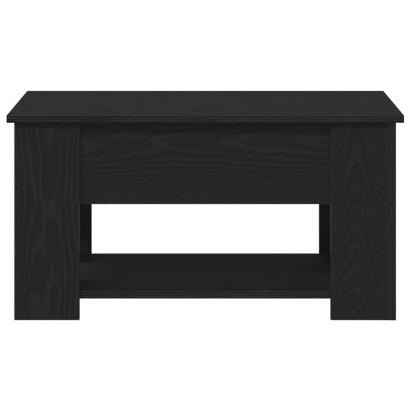 vidaXL Čierny dubový konferenčný stolík 79x49x41 cm z inžinierskeho dreva – Obrázok 6