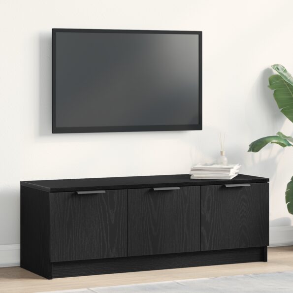 862770_1.jpg vidaXL TV stolík čierny dub 102x35x36,5 cm z inžinierskeho dreva – Obrázok 1
