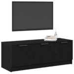 vidaXL TV stolík čierny dub 102x35x36,5 cm z inžinierskeho dreva – Obrázok 3