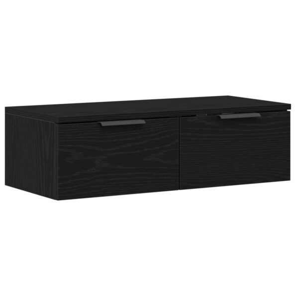 vidaXL Čierny dubový nástenný cabinet 68x30x20 cm vyrobený z vysokokvalitného dreva – Obrázok 5