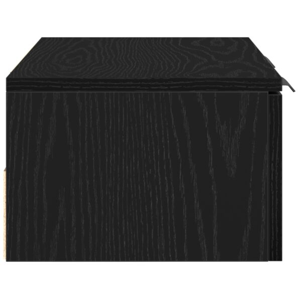 vidaXL Čierny dubový nástenný cabinet 68x30x20 cm vyrobený z vysokokvalitného dreva – Obrázok 8