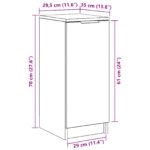 vidaXL skrinka na topánky - čierny dub, 30x35x70 cm, kompozitné drevo – Obrázok 12