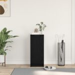 vidaXL skrinka na topánky - čierny dub, 30x35x70 cm, kompozitné drevo – Obrázok 4