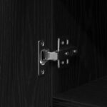 vidaXL Čierny dubový stôl - 100x50x75 cm - Vyrobený z kompozitného dreva – Obrázok 10