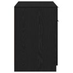 vidaXL Čierny dubový stôl - 100x50x75 cm - Vyrobený z kompozitného dreva – Obrázok 8