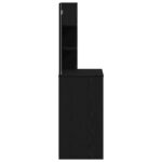 vidaXL Čierny dubový toaletný stolík so zrkadlom - 74.5 x 40 x 141 cm – Obrázok 8