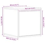 vidaXL Box Drawer Čierna Dub 40,5x40x40 cm Kompozitné drevo – Obrázok 11