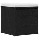 vidaXL Box Drawer Čierna Dub 40,5x40x40 cm Kompozitné drevo – Obrázok 3