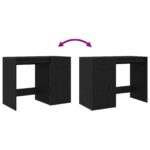 vidaXL Stôl Čierna Dub 100x49x75 cm Kompozitné drevo – Obrázok 11