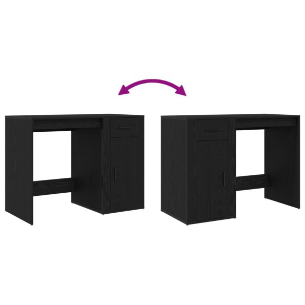 vidaXL Stôl Čierna Dub 100x49x75 cm Kompozitné drevo – Obrázok 11