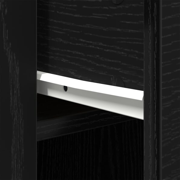 vidaXL Stôl Čierna Dub 100x49x75 cm Kompozitné drevo – Obrázok 9